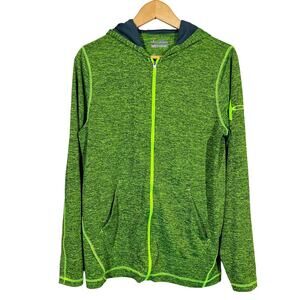 Under Armour Full Zip Athletic Jacket Lightweight Warm Up Green Black - S